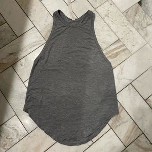 Lululemon athletics grey high neck tank, size 2, fits loose like a small/medium